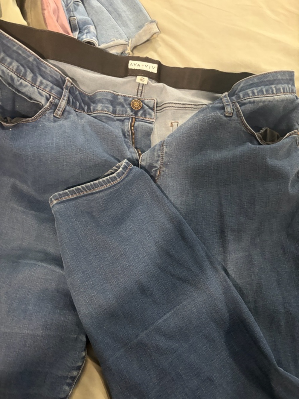 Ava & Viv Medium Blue Stretch Denim Jeggings
